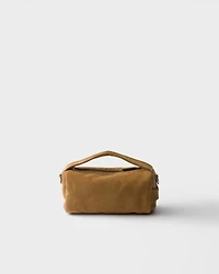 Suede leather shoulder bag