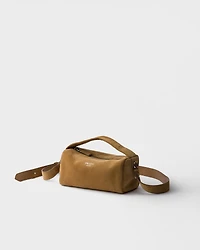 Suede leather shoulder bag