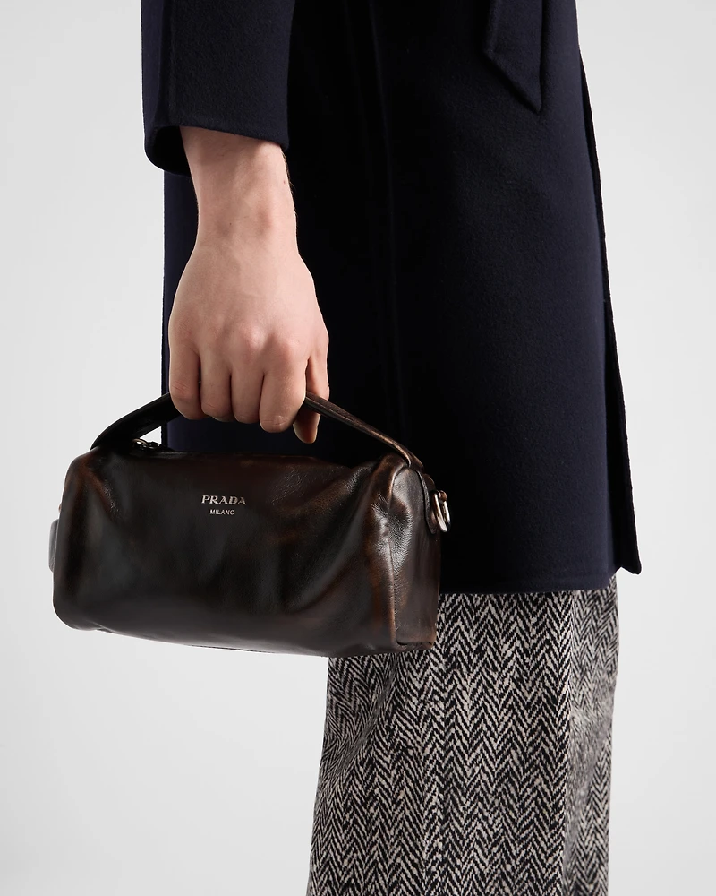 Nappa leather shoulder bag