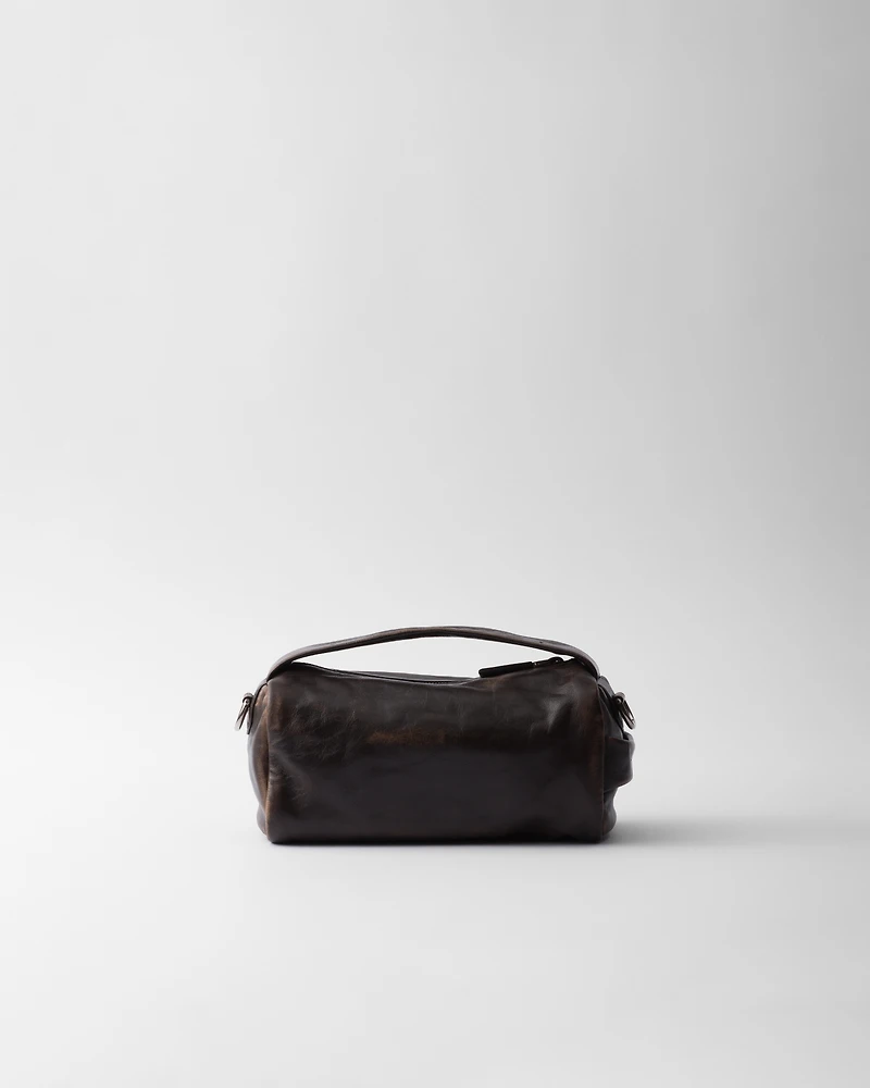 Nappa leather shoulder bag