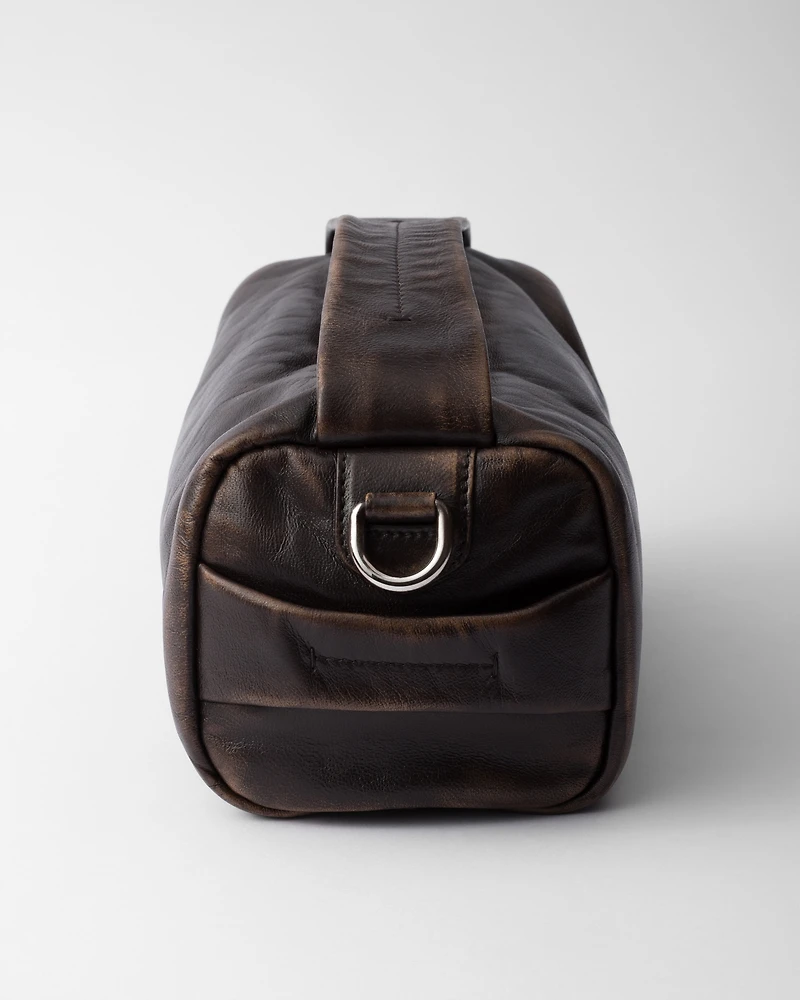 Nappa leather shoulder bag