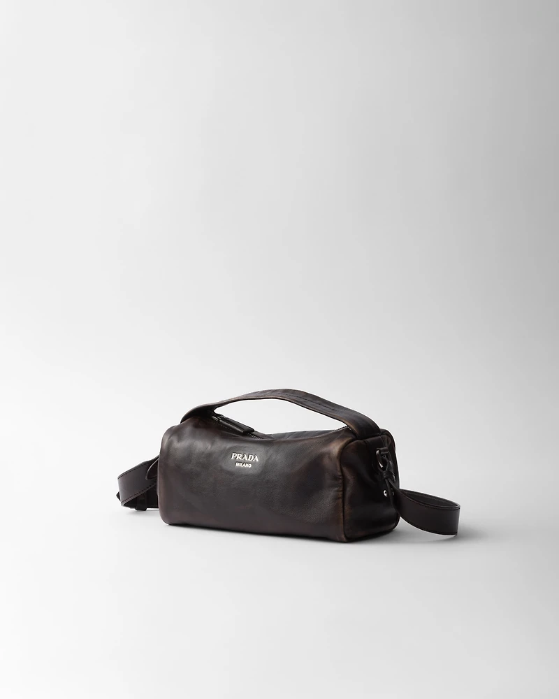 Nappa leather shoulder bag