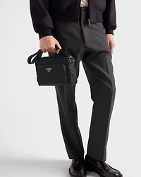 Small Re-Nylon and Saffiano leather shoulder bag
