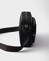 Small Re-Nylon and Saffiano leather shoulder bag