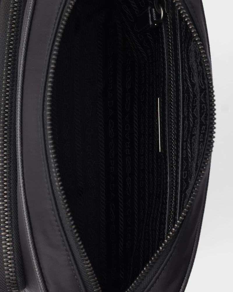 Small Re-Nylon and Saffiano leather shoulder bag