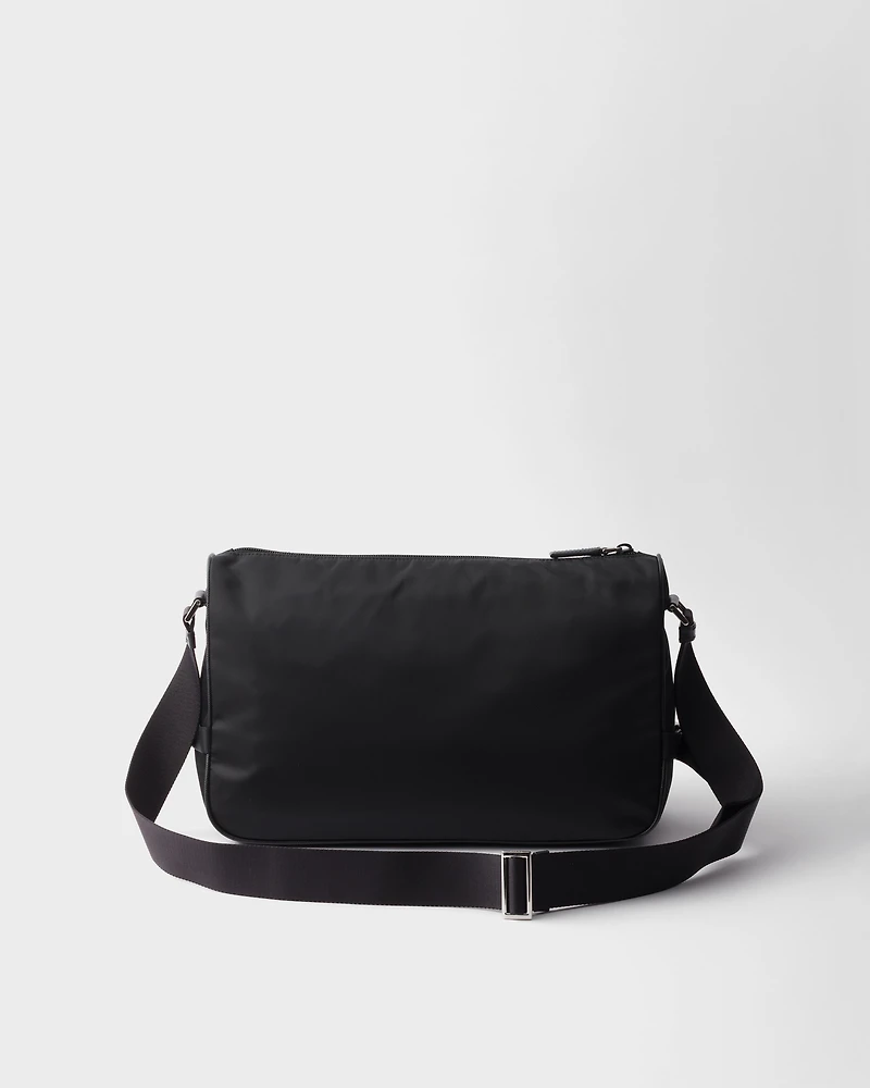 Large Re-Nylon and Saffiano leather shoulder bag