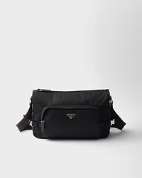 Large Re-Nylon and Saffiano leather shoulder bag