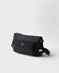 Large Re-Nylon and Saffiano leather shoulder bag