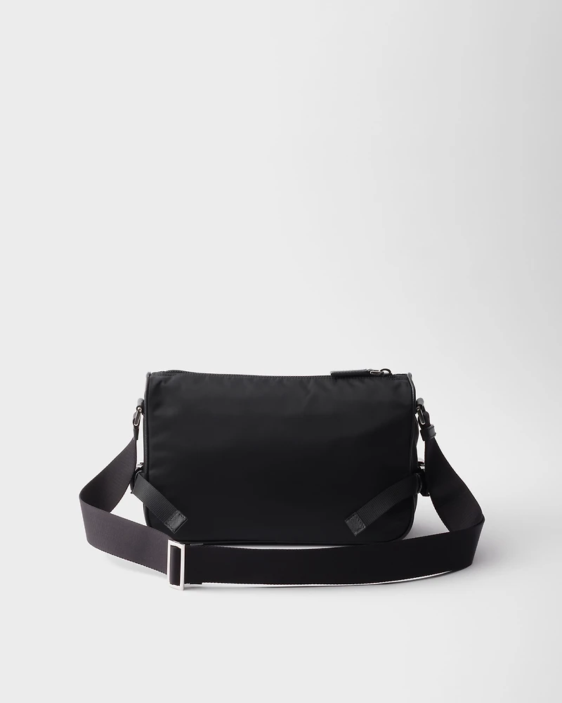 Medium Re-Nylon and Saffiano leather shoulder bag