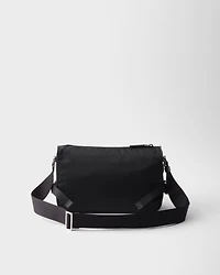 Medium Re-Nylon and Saffiano leather shoulder bag