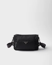 Medium Re-Nylon and Saffiano leather shoulder bag