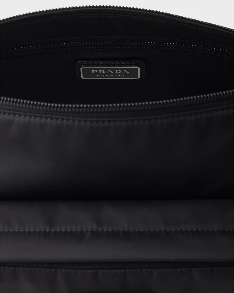 Medium Re-Nylon and Saffiano leather shoulder bag