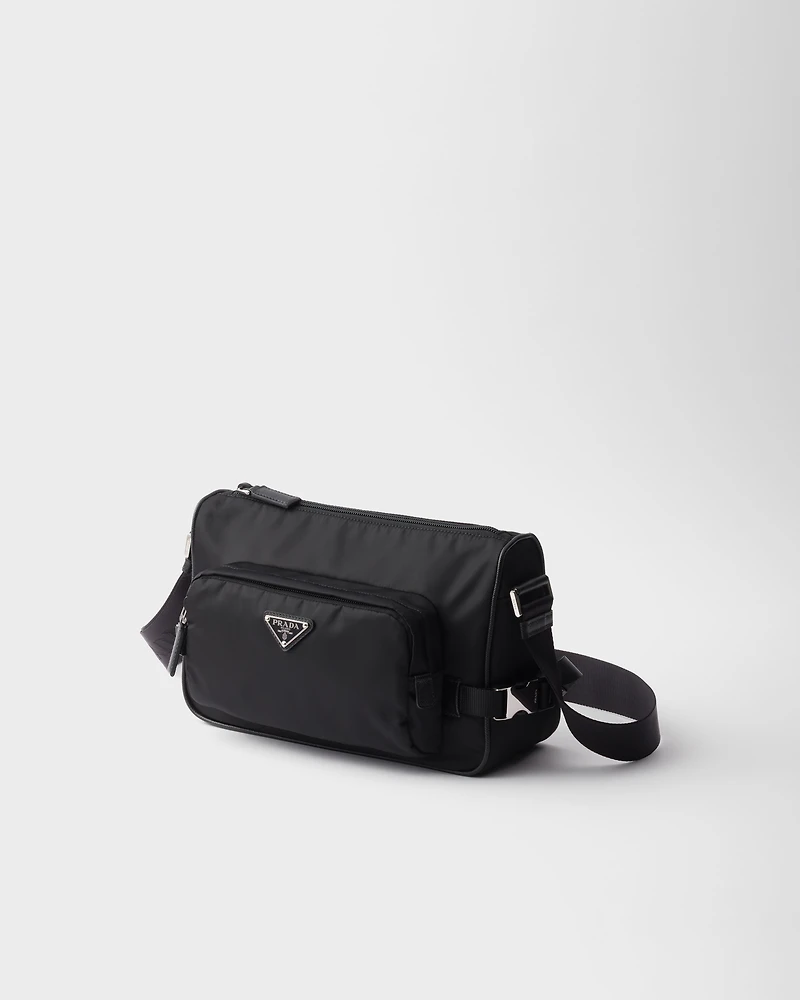 Medium Re-Nylon and Saffiano leather shoulder bag