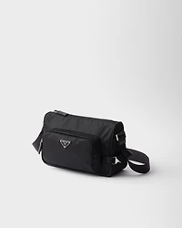 Medium Re-Nylon and Saffiano leather shoulder bag