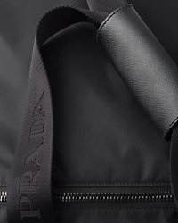 Re-Nylon and Saffiano leather trolley