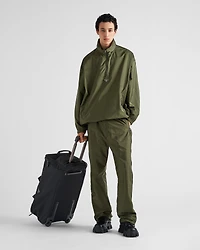 Re-Nylon and Saffiano leather trolley