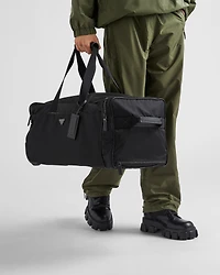 Re-Nylon and Saffiano leather trolley