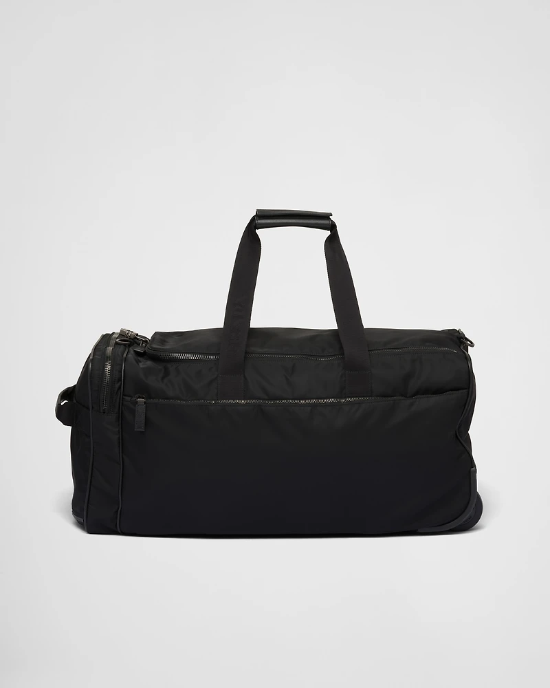 Re-Nylon and Saffiano leather trolley