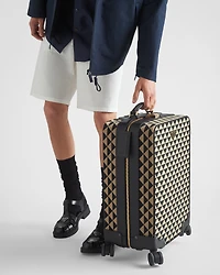 Prada Symbole embroidered fabric trolley