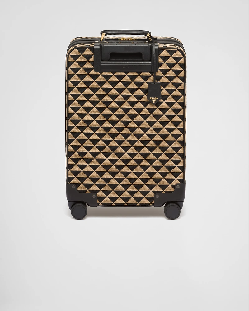 Prada Symbole embroidered fabric trolley