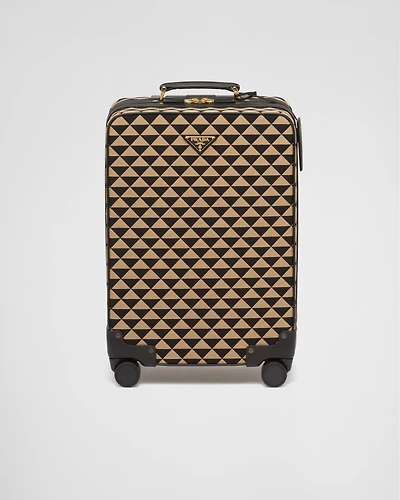 Prada Symbole embroidered fabric trolley