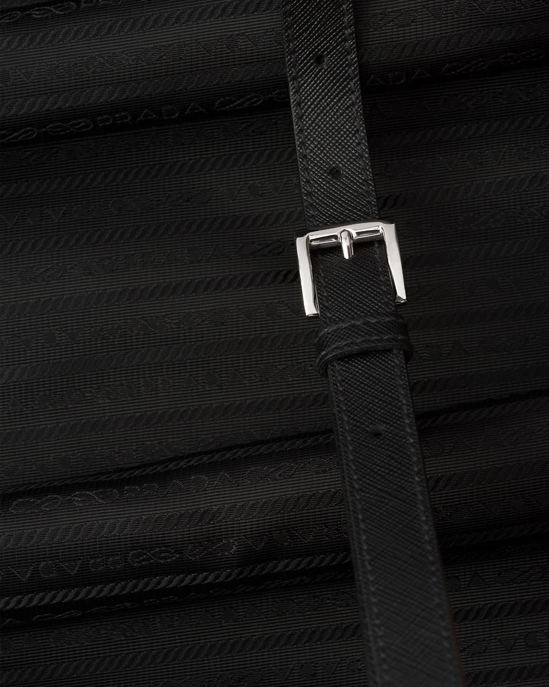 Saffiano leather trolley