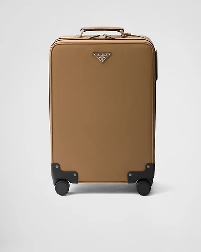 Saffiano leather trolley