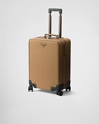 Saffiano leather trolley