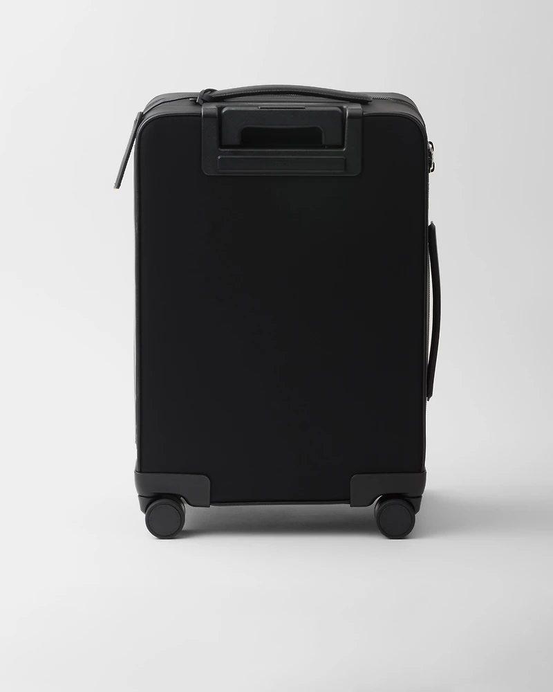Re-Nylon and Saffiano leather trolley