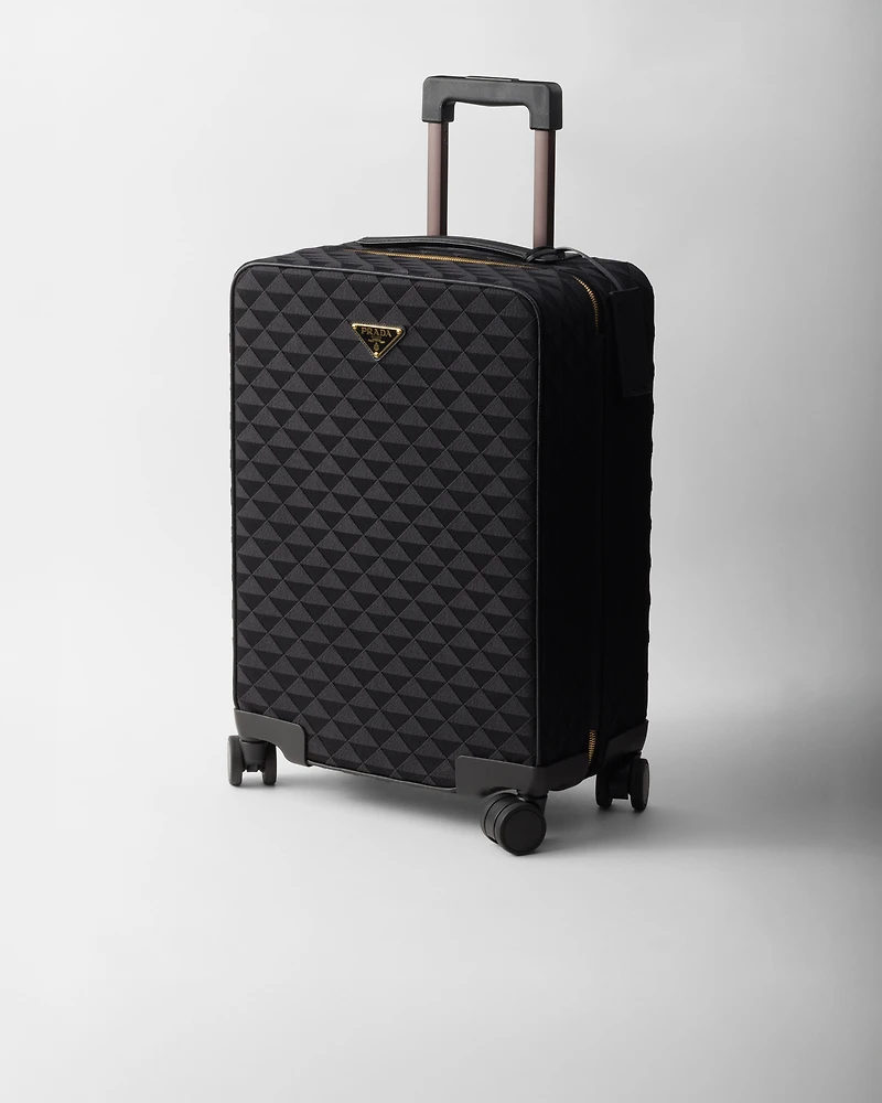 Embroidered fabric trolley