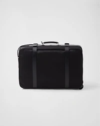 Re-Nylon and Saffiano leather suitcase