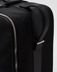 Re-Nylon and Saffiano leather suitcase