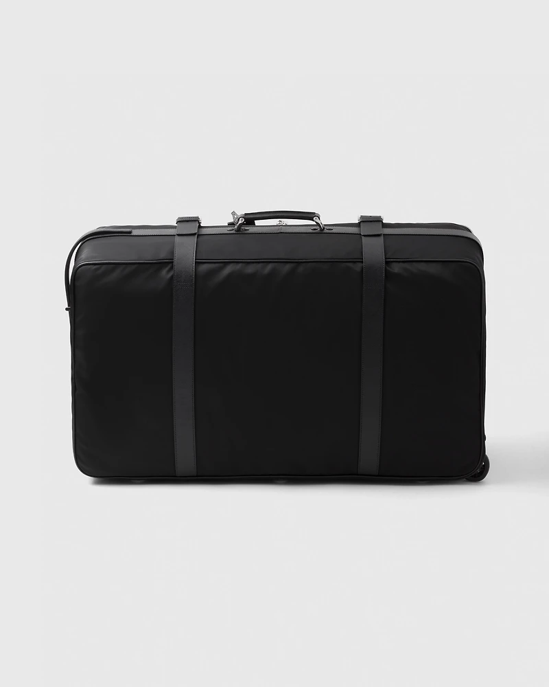 Medium Re-Nylon and Saffiano leather suitcase