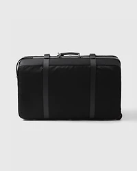 Medium Re-Nylon and Saffiano leather suitcase