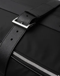 Medium Re-Nylon and Saffiano leather suitcase