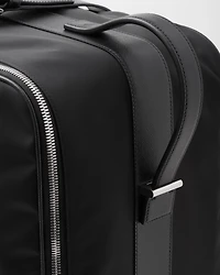 Large Re-Nylon and Saffiano leather suitcase