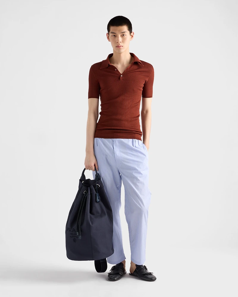 Canvas drawstring duffle bag
