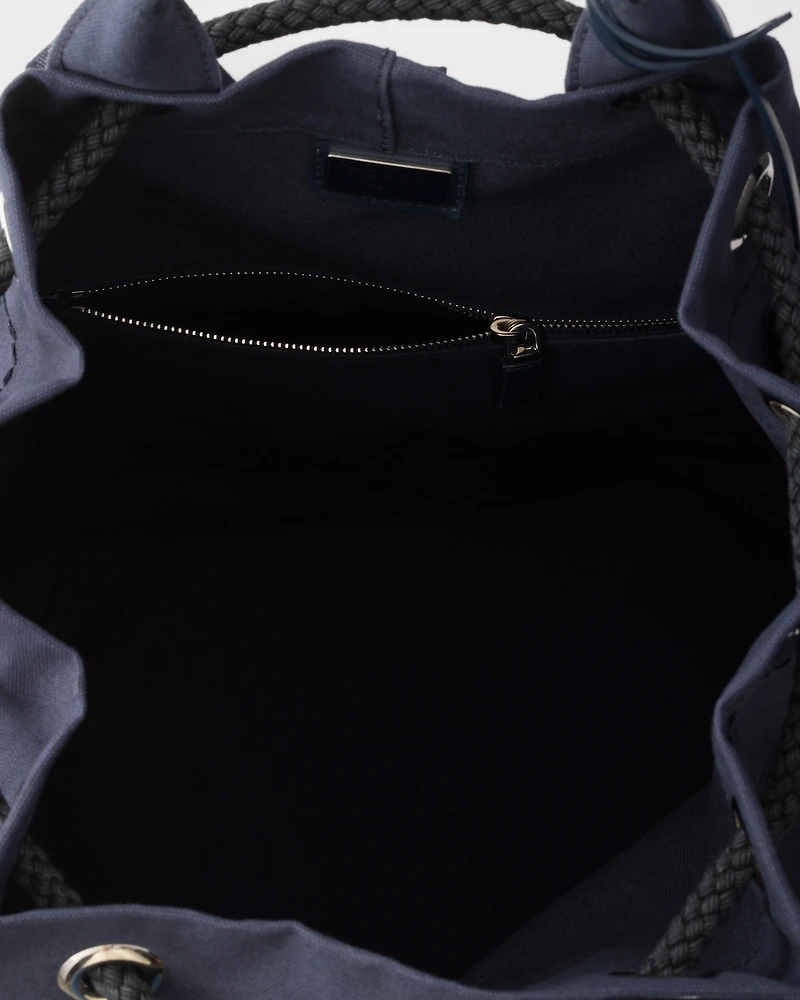 Canvas drawstring duffle bag