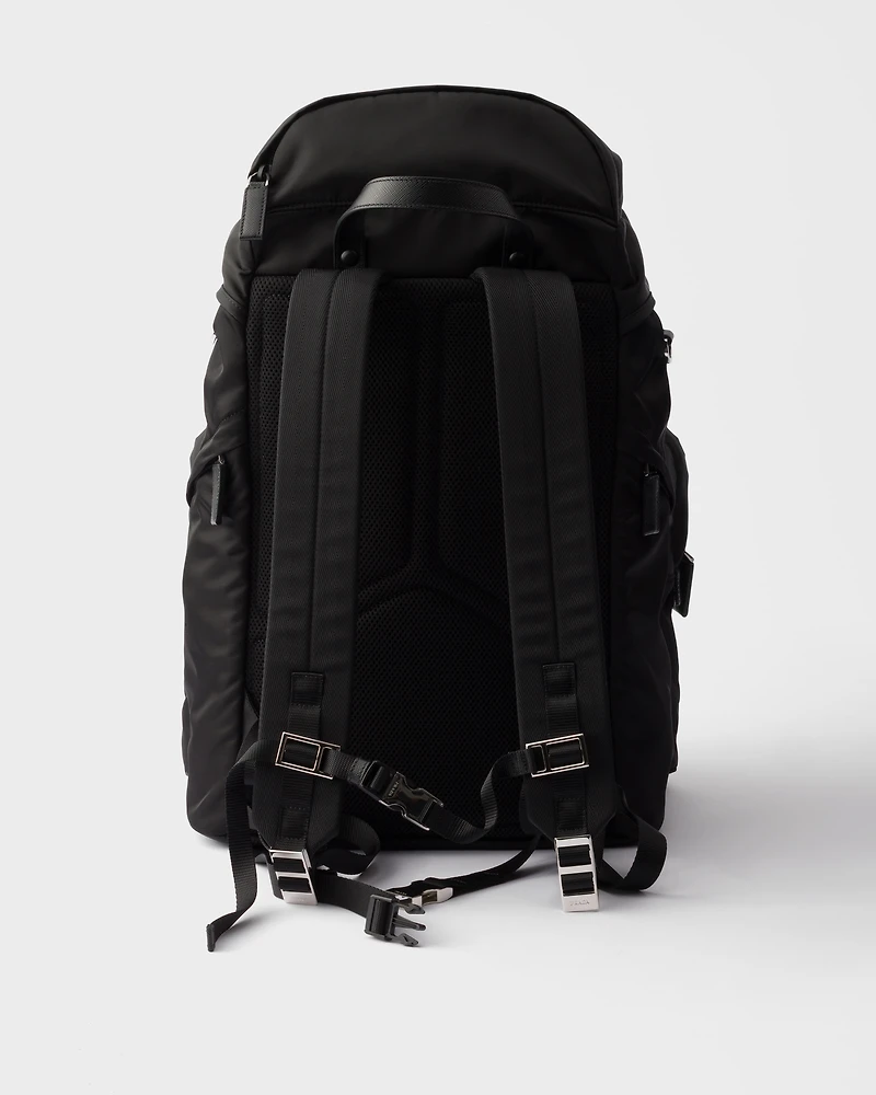 Re-Nylon and Saffiano leather backpack