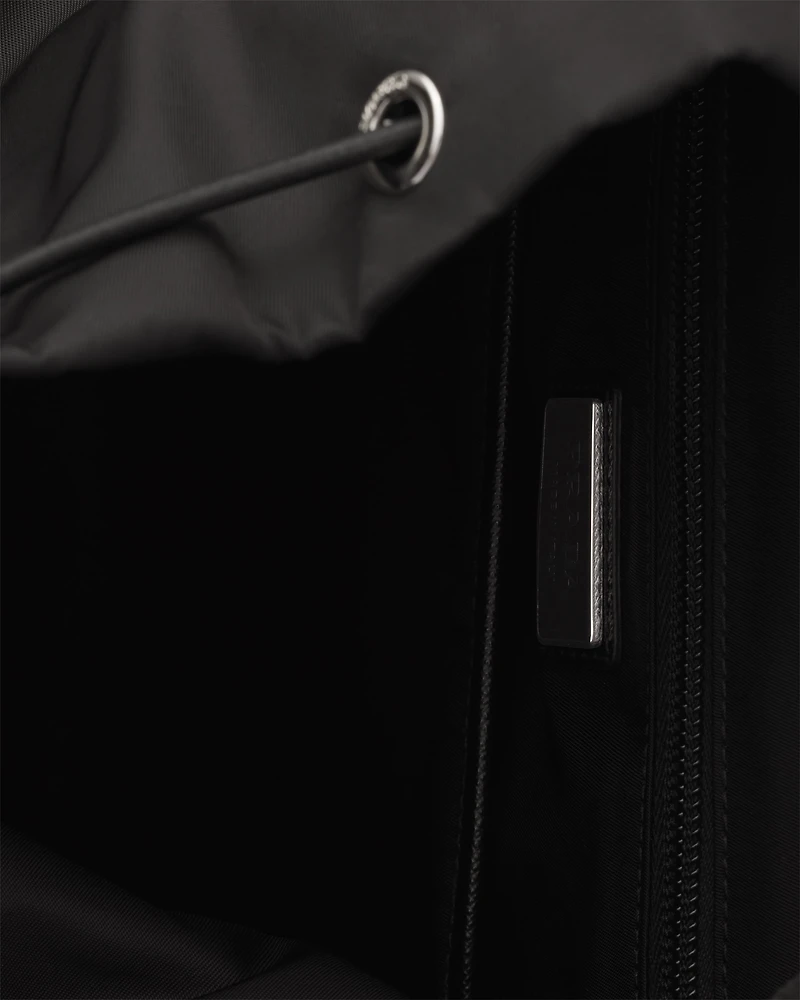 Re-Nylon and Saffiano leather backpack