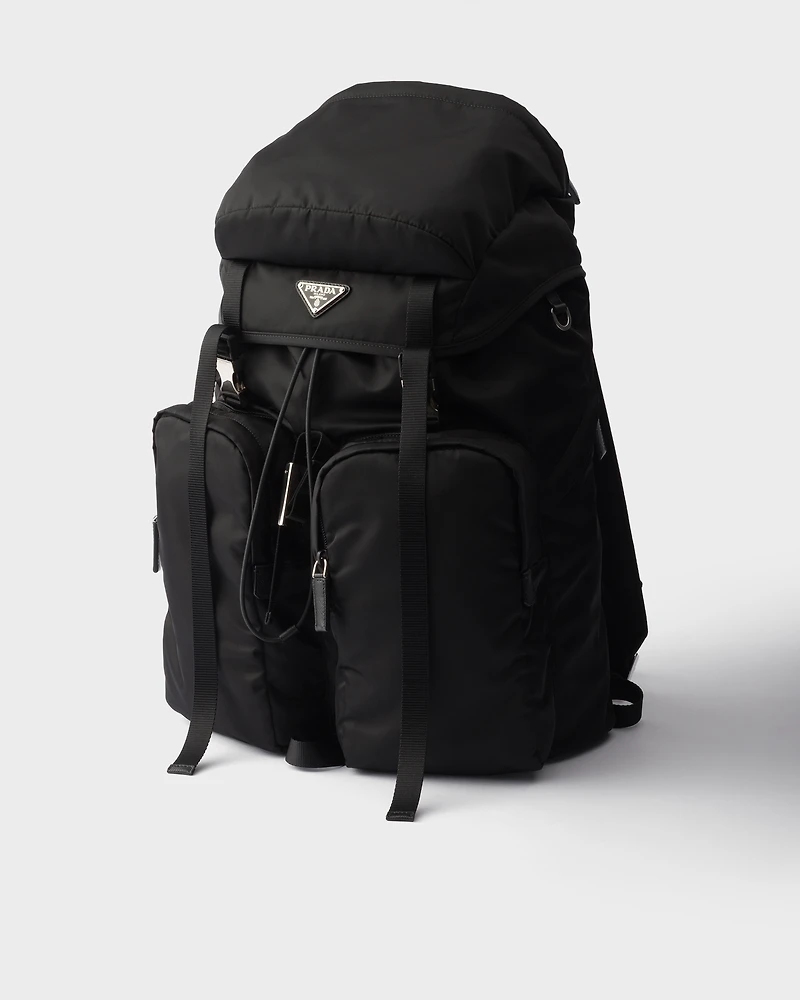 Re-Nylon and Saffiano leather backpack