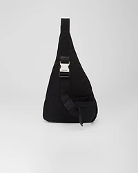 Re-Nylon and leather backpack
