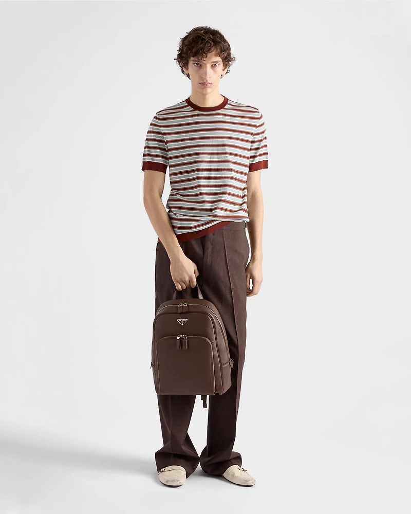Leather backpack