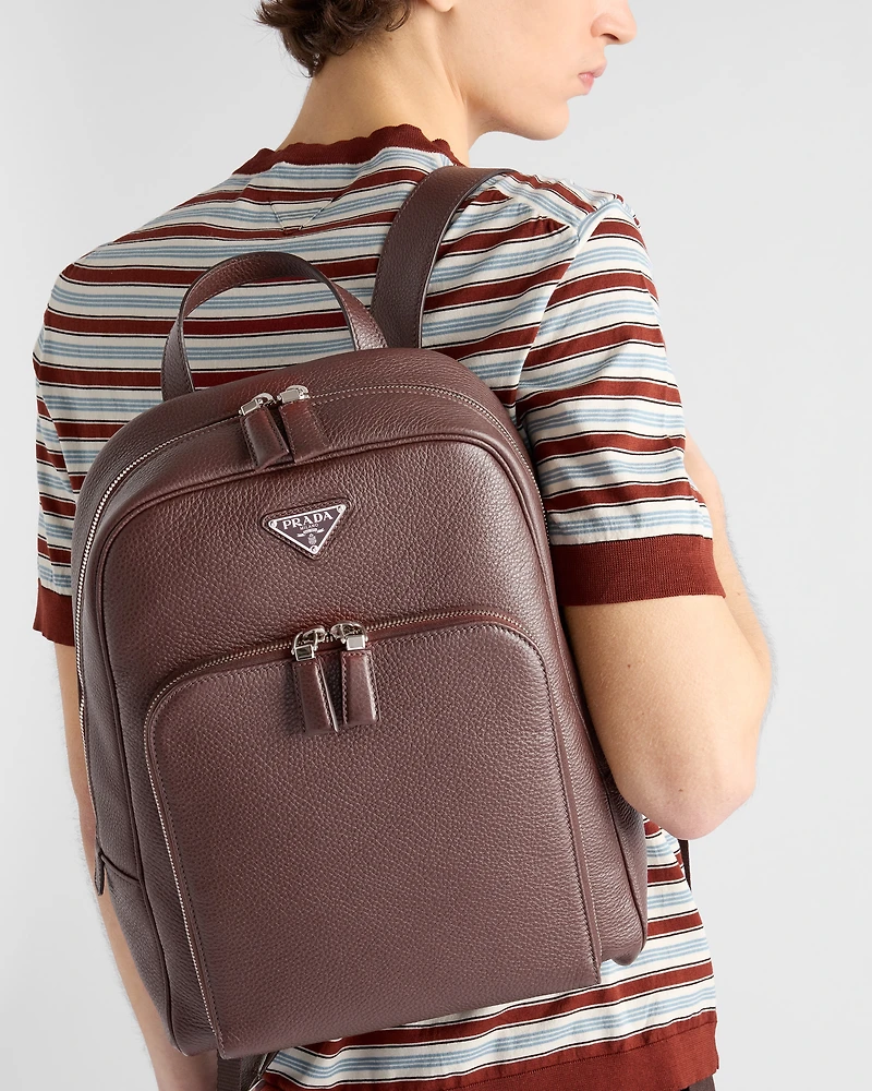 Leather backpack