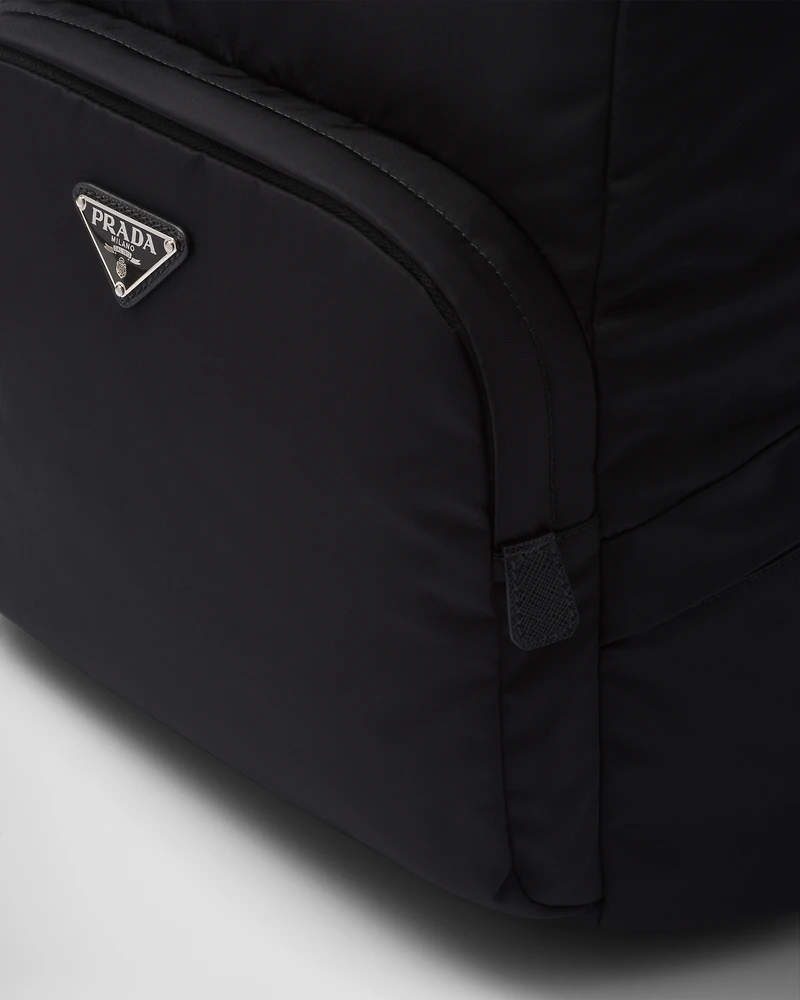 Re-Nylon and Saffiano leather backpack