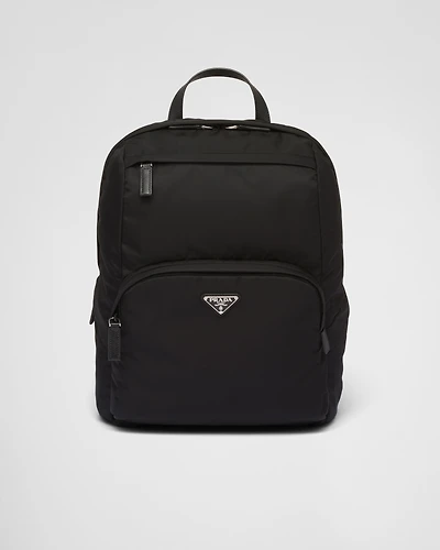 Re-Nylon and Saffiano leather backpack