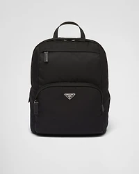 Re-Nylon and Saffiano leather backpack