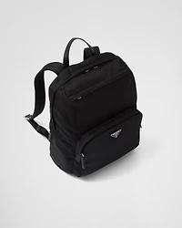 Re-Nylon and Saffiano leather backpack
