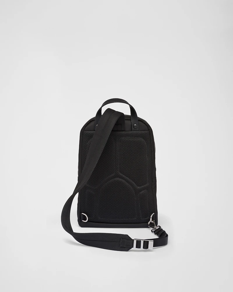 Re-Nylon and Saffiano leather backpack