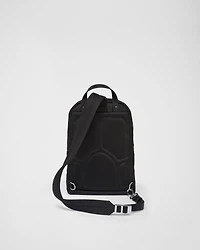 Re-Nylon and Saffiano leather backpack